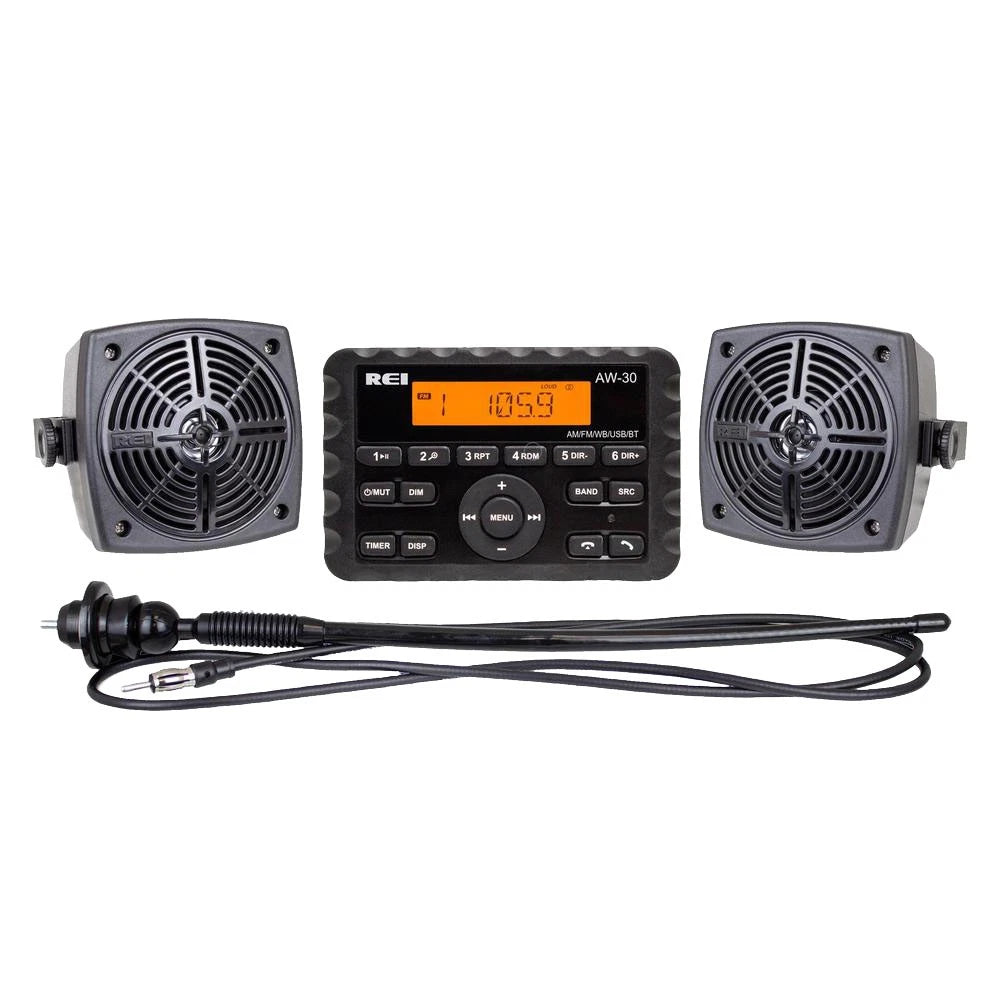 Aw-30 Compact Radio Kit With Speakers Bluetooth Usb Charging Mp3