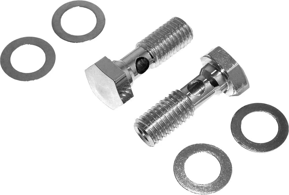 Harddrive Breather Bolts Chrome Pair For Harley-davidso<wbr/>n Fx And