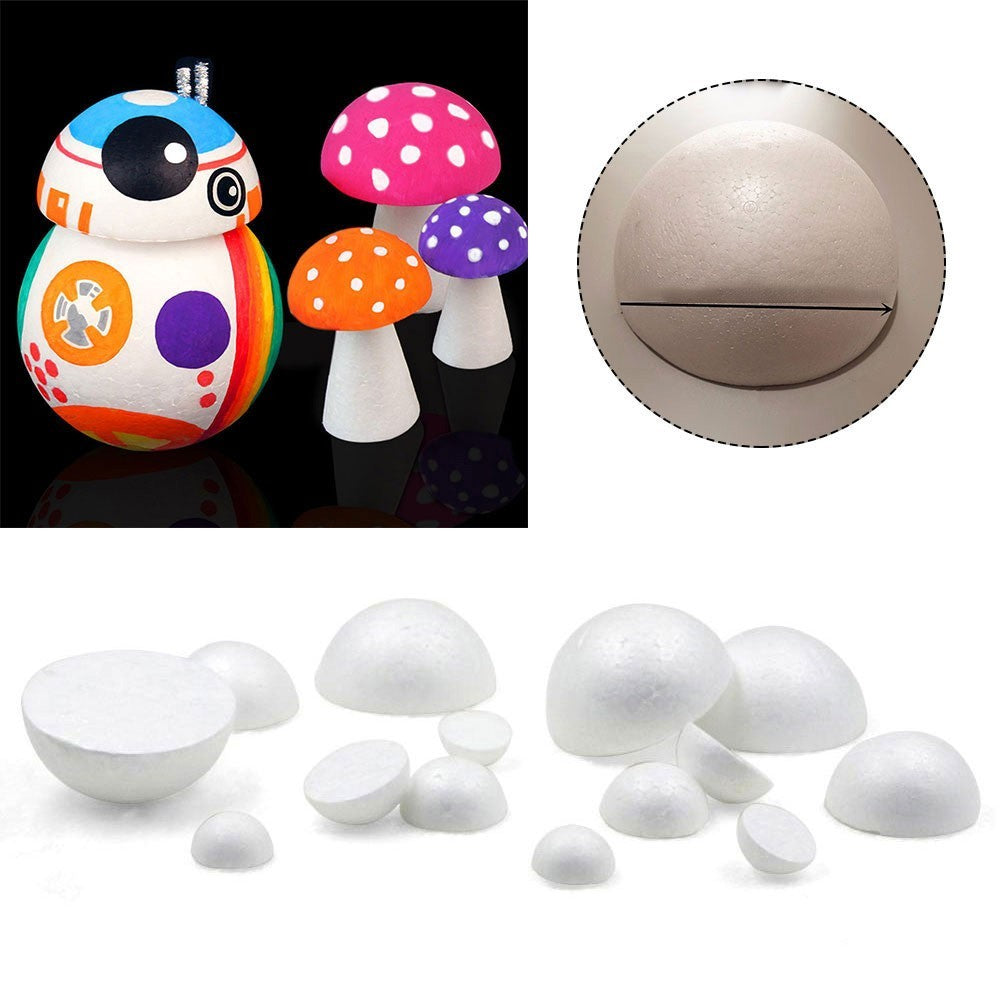 White Foam Hemisphere for Craft Projects