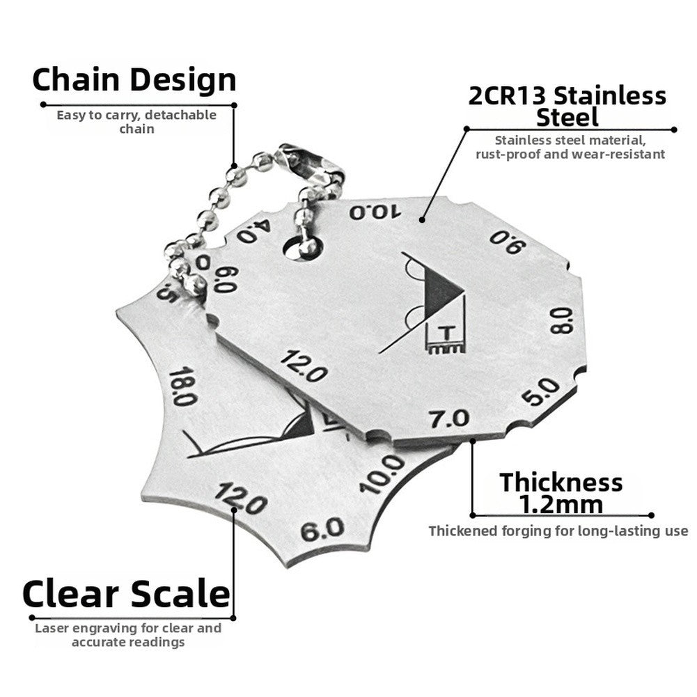 Stainless Steel Right Angle Weld Gauge
