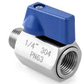 Durable Steel Mini Ball Valve Shut-off Valve With 1/4" Npt Female &
