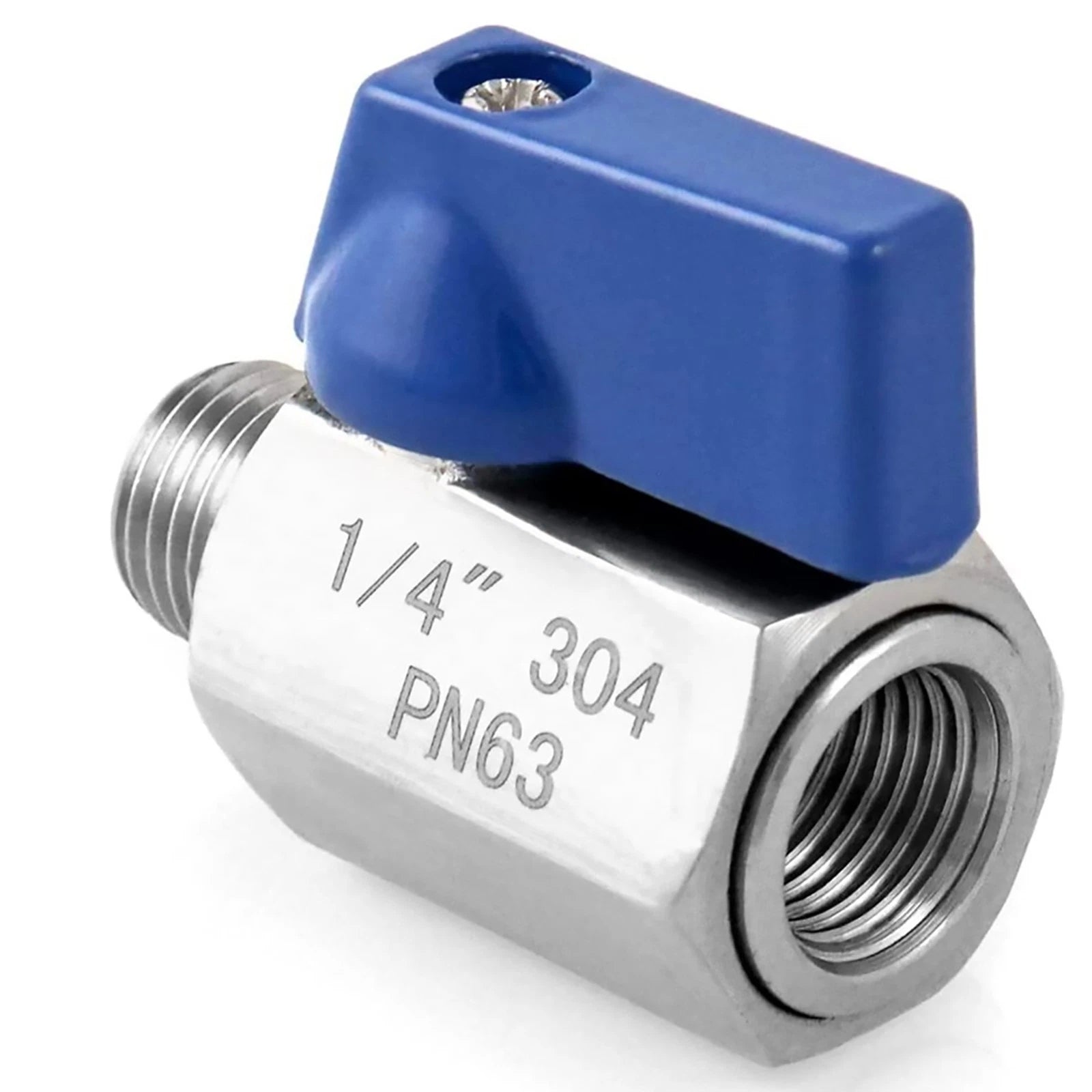 Durable Steel Mini Ball Valve Shut-off Valve With 1/4" Npt Female &