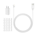 Power Adapter Wire For Google Nest Cam Battery 17ft With Cable Clips