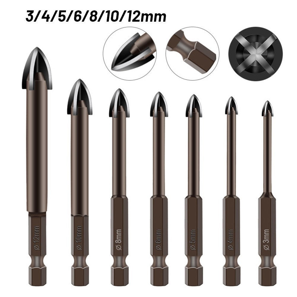 Drill Bit TOOL Concrete Cross Glass