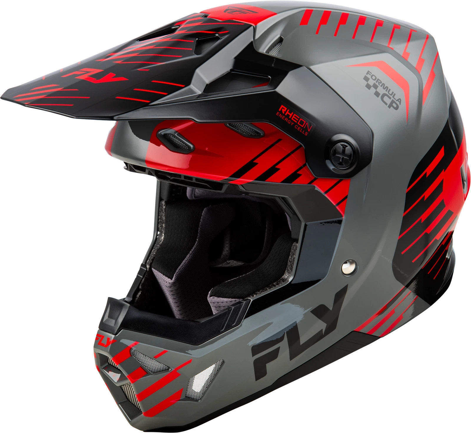 Fly Racing Formula Cp Slice Helmet X-large Grey/red/black Offroad