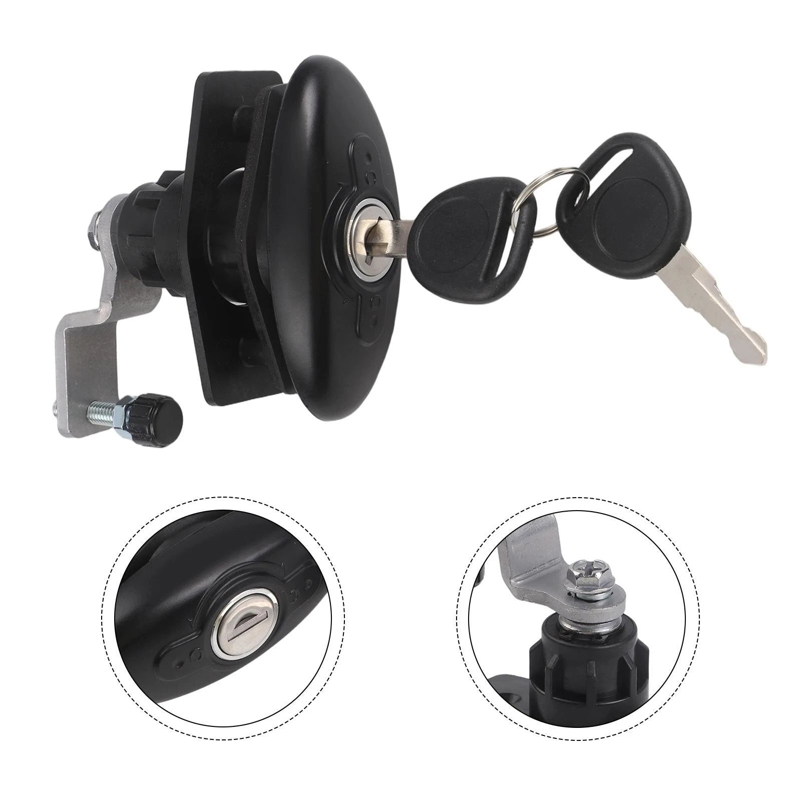 Sleek Black Hatch Lock Suitable For Various Rv Applications And Use