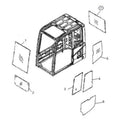 20y-54-35142 Rear Cab Glass For Komatsu Excavator Pc210-6k