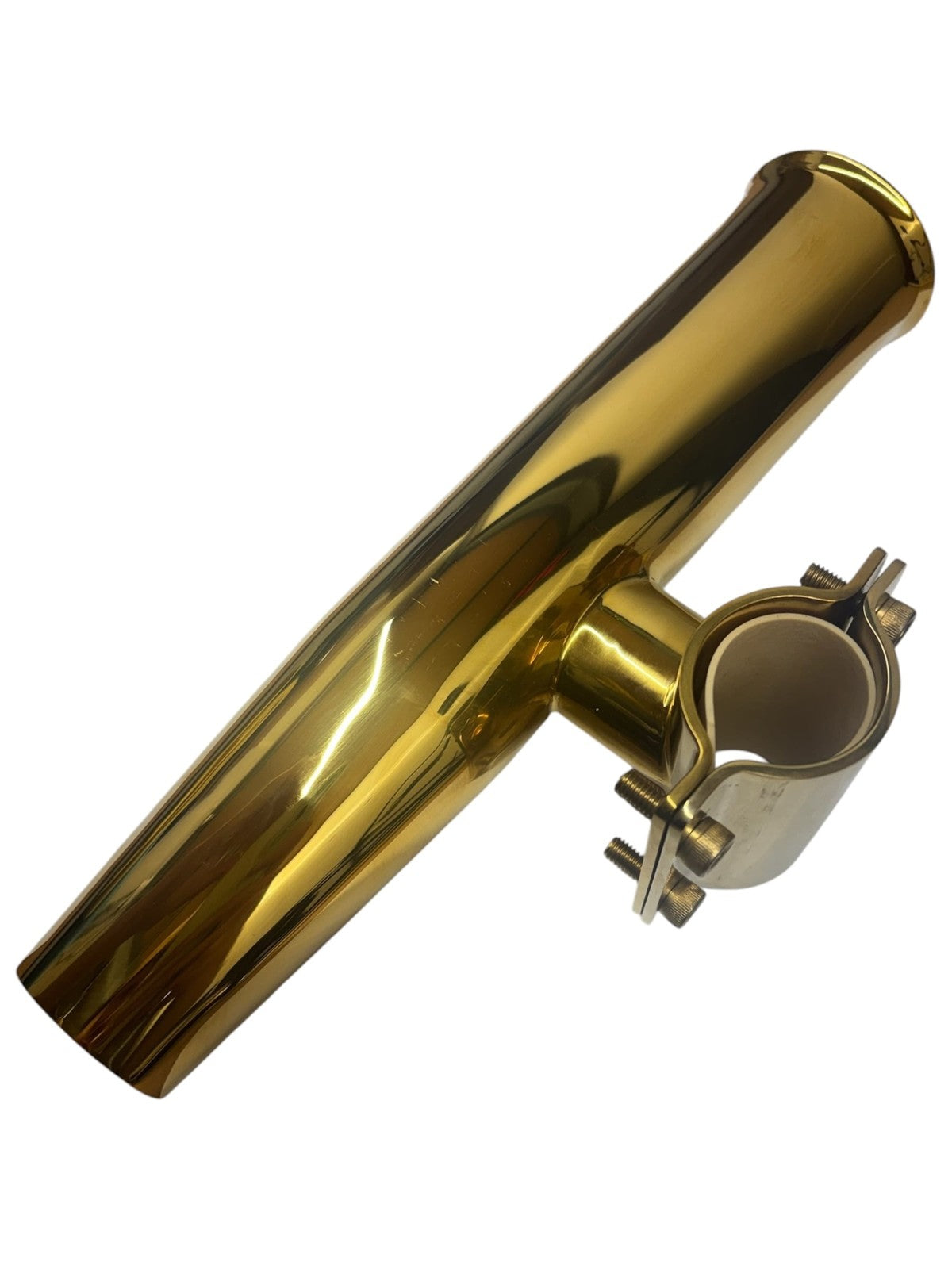 Tigress Gold Stainless Steel Rod Holder For 1 1/4 In Od Pipe Fixed