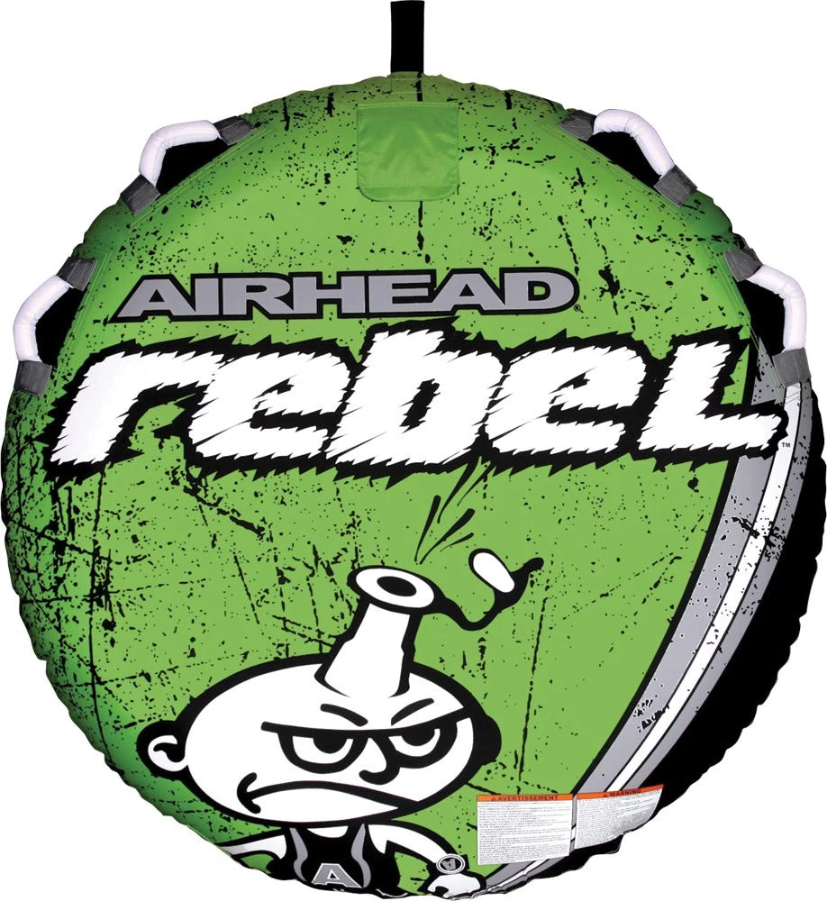 Airhead Rebel 54-inch Watercraft Towable Tube Kit With Pump & Rope