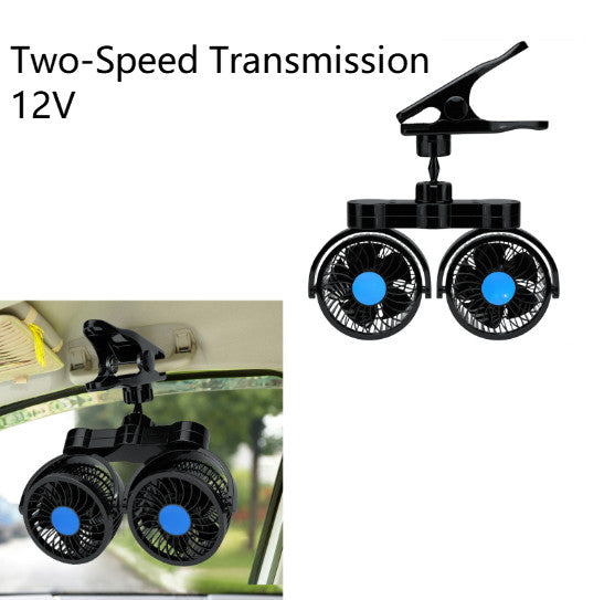 Clip On Dual Head Car Cooling Fan