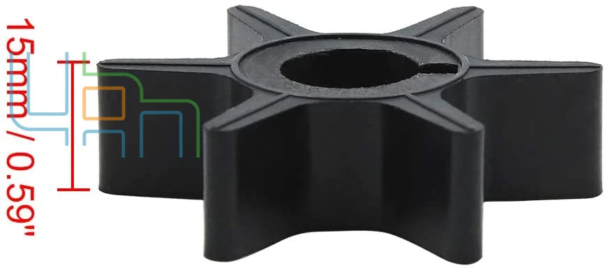 Water Pump Impeller 47-f433065-2 For Force 25 35 40 50hp Chrysler 40