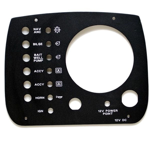 Boat Gauge Breaker Panel Black Aluminum