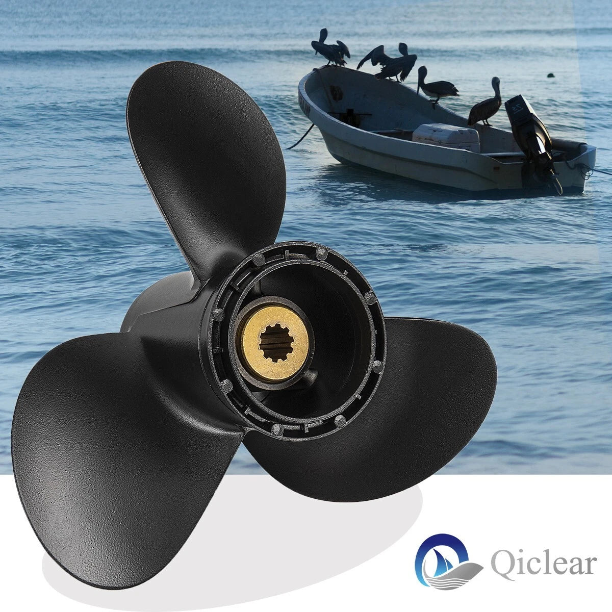 New 9 1/4x10 | 58100-90l60-01<wbr/>9 Boat Propeller 10 Spline For