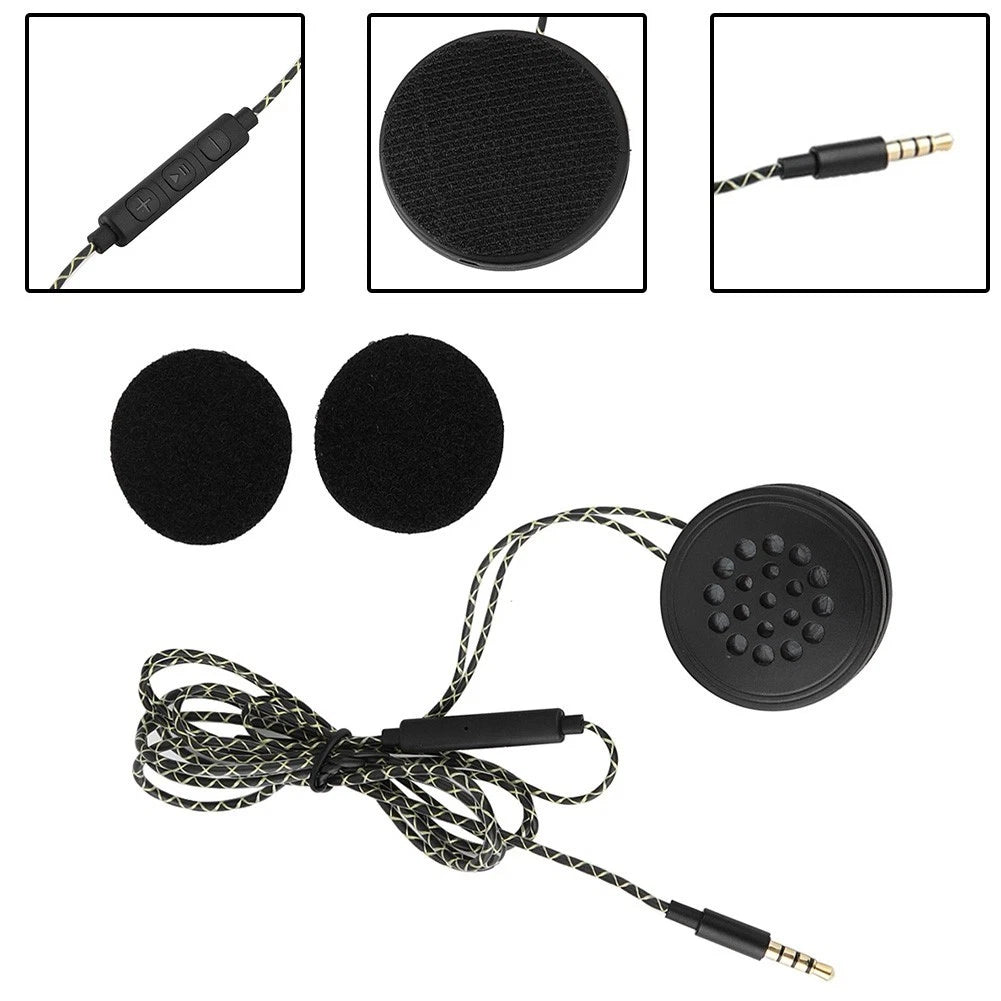 Helmet Headset Cable Length 1.2m Diameter 3.5mm For Mp3 Computer
