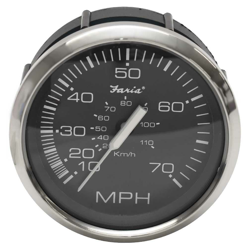 Faria Boat Speedometer Gauge SE8048A | Chesapeake SS Black 3 3/8 InchO