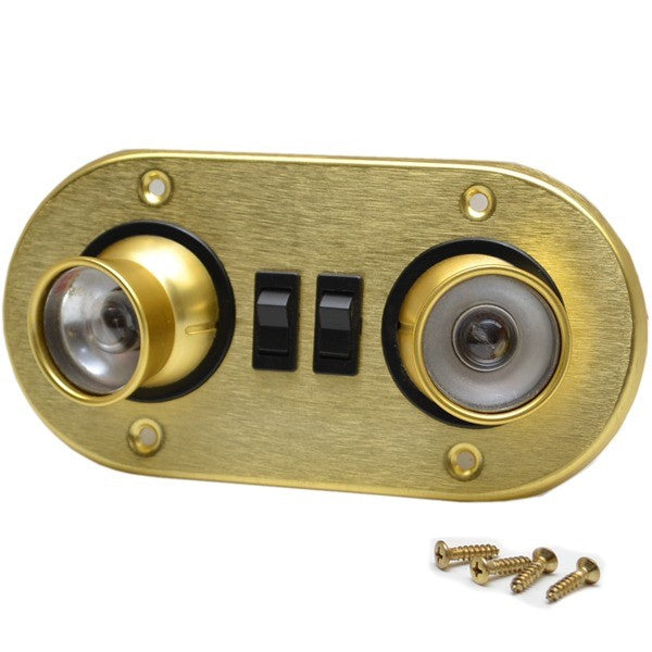 Dual Cabin Light White 12 Volt Aluminum