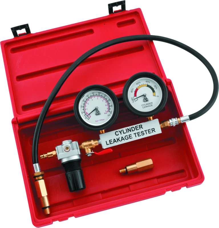 Bikemaster Cylinder Leakdown Tester With 10-18mm Adaptors For