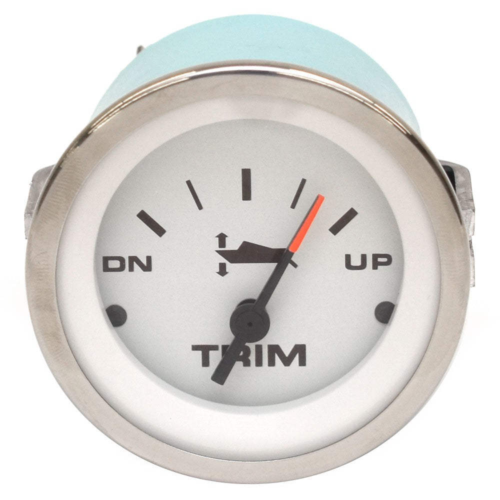 Teleflex Lido White Boat Trim Gauge 2 Inch Evinrude Suzuki by Teleflex
