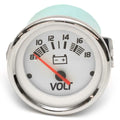 VeeThree Voltmeter Gauge 2 Inch White Silver by VeeThree