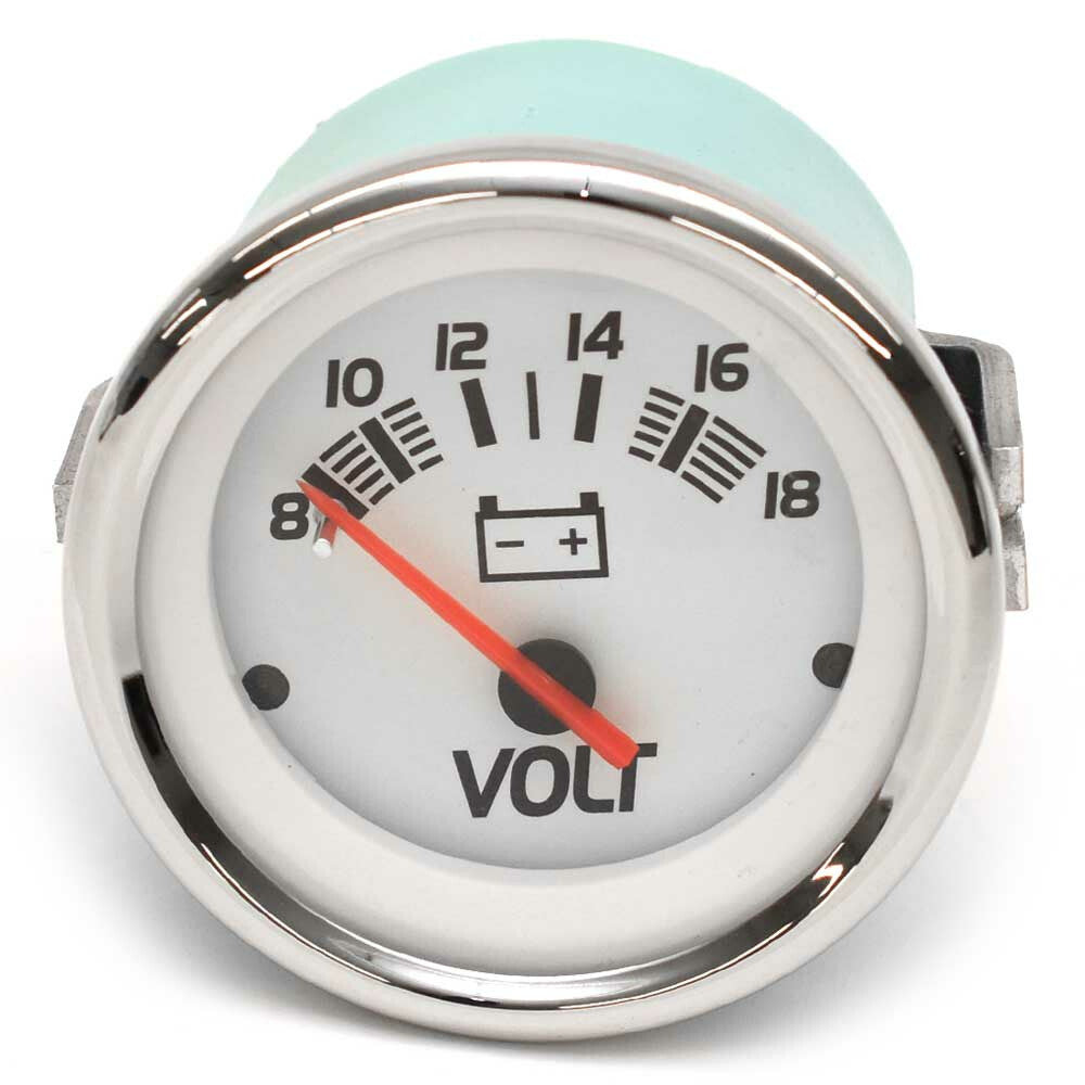 VeeThree Voltmeter Gauge 2 Inch White Silver by VeeThree