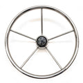 Boat Destroyer Steering Wheel 15 1/4 Inch 5 Spoke SS