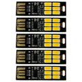 6-LED Usb Portable Keychain Lamp W/ Touch Dimming 1W 3200k Warm Light