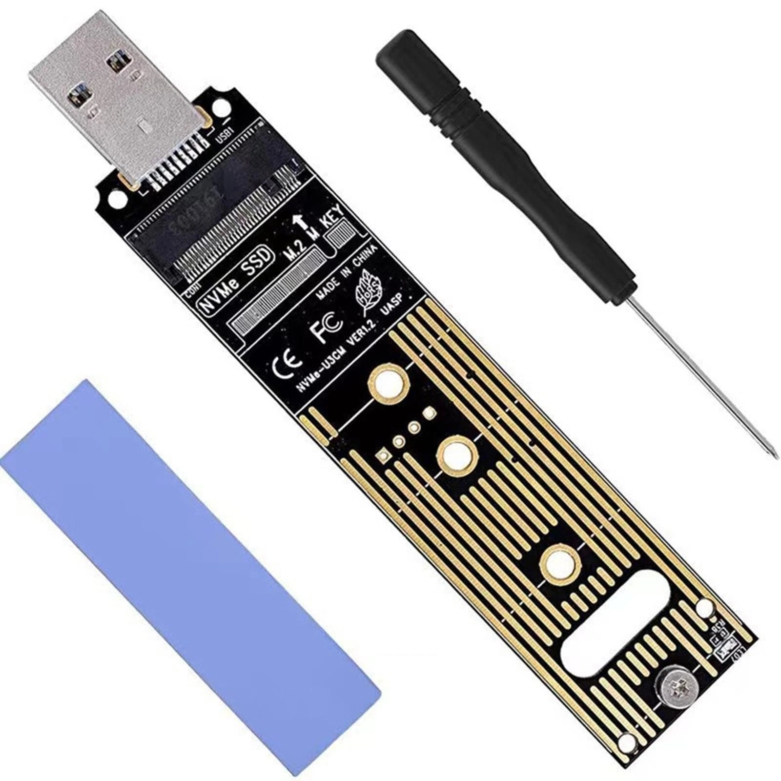 Aluminum M.2 Nvme Ssd To Usb 3.1 Adapter For Pcie Nvme Based M Key