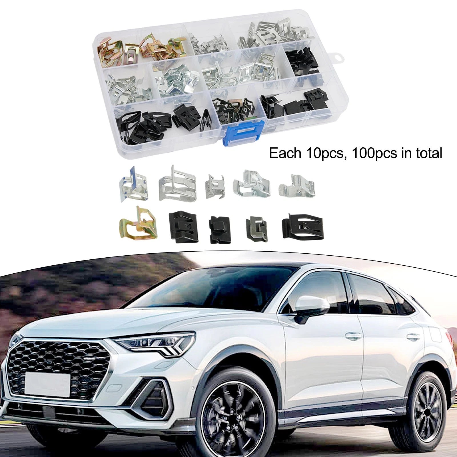 Automotive U Clip Selection Pack With And Multiple Size Options