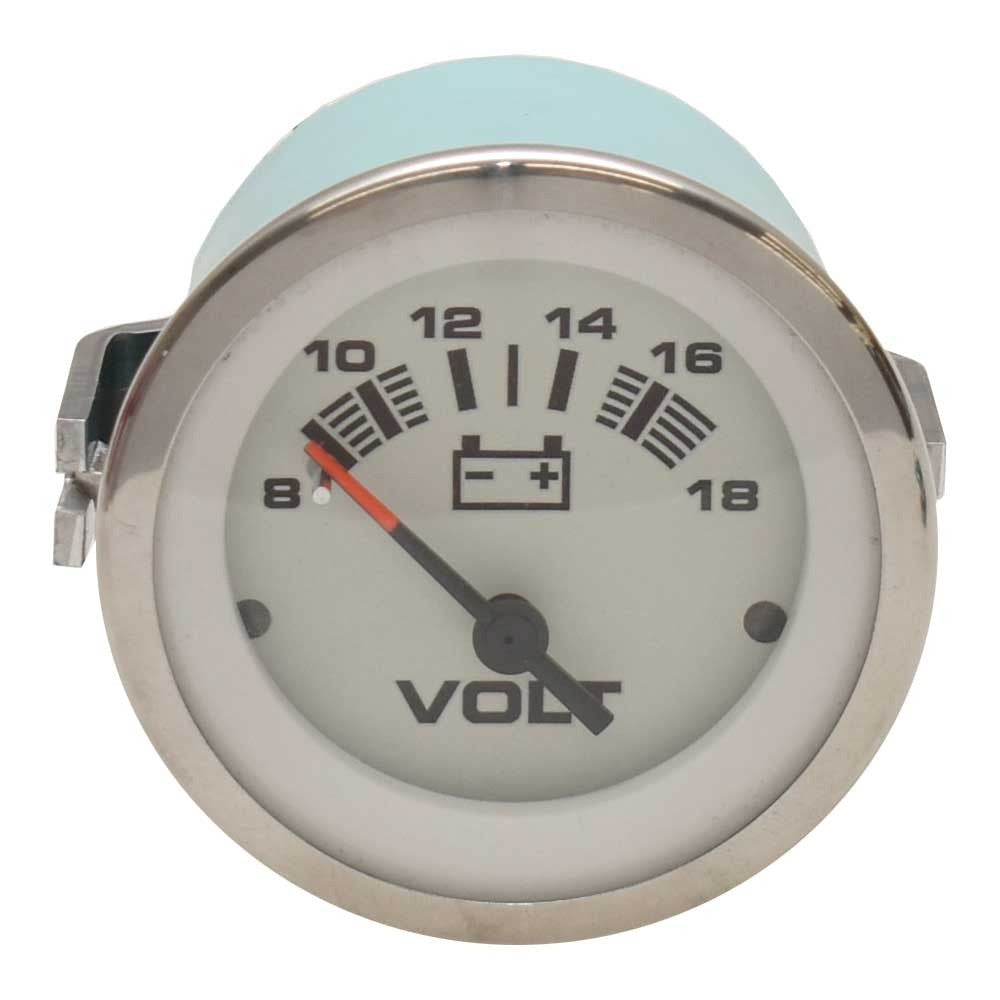 Teleflex Lido White Boat Volt Gauge 59656 by Teleflex