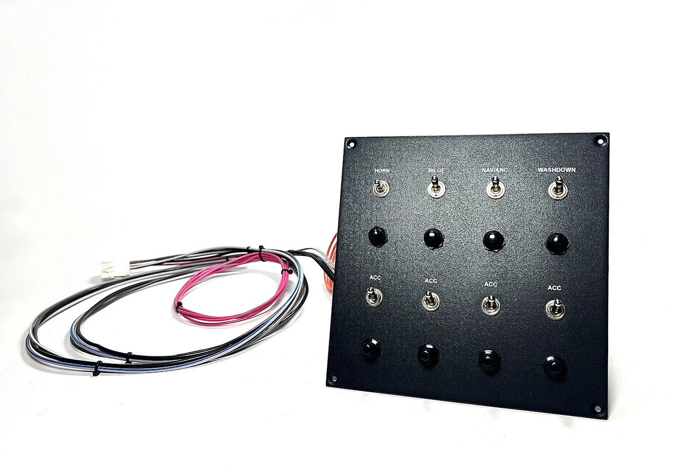 Custom 8 Switch Electrical Panel, 8 1/2in X 8 1/2in, New