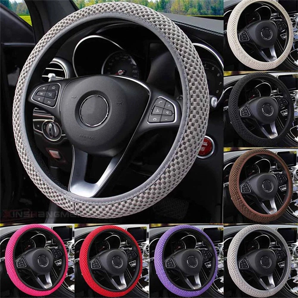 High Quality Anti-slip Wheel Protector Car Steering Wheel Cover 1x New