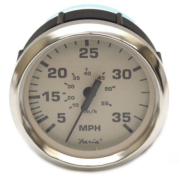 Faria Boat Speedometer Gauge Lund Euro Stainless Series by Faria