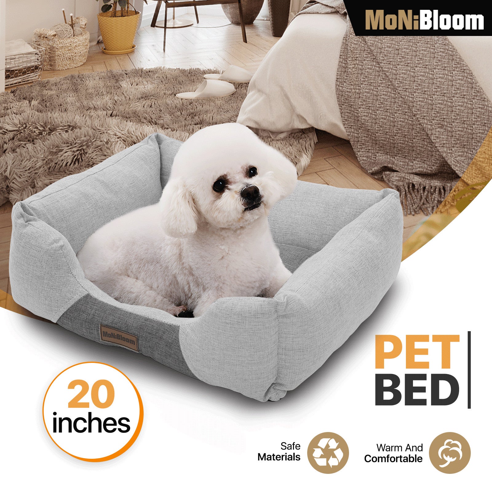 Fluffy Plush Washable Dog Bed