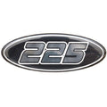 Crownline Boat Raised Decal 225 Black 3 1/2 x 1 1/4 Inch by Crownline