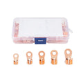 70x/box Heavy Duty Open Barrel Wire Crimp Connector Copper Ring Lug