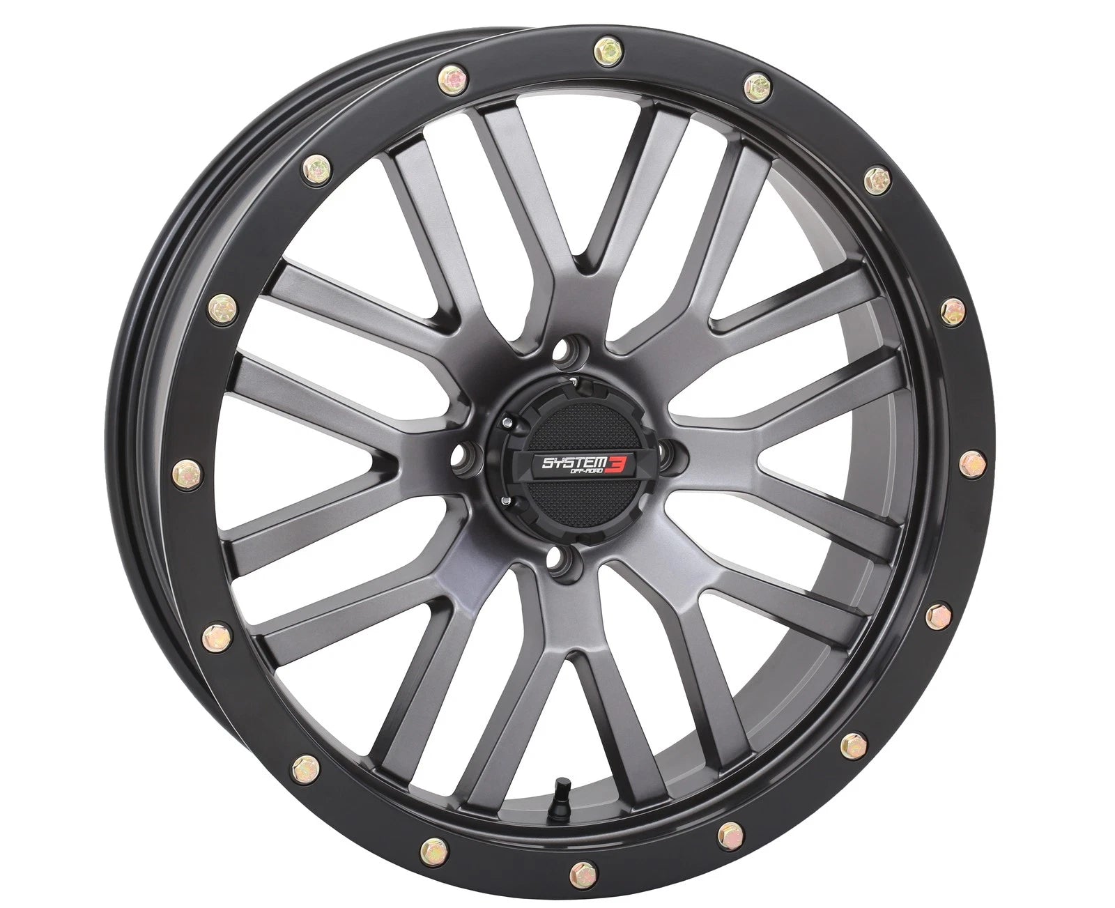 System 3 St3 Wheel 20x7 4+2.5 +10mm 4/156 Matte Gunmetal Grey/black
