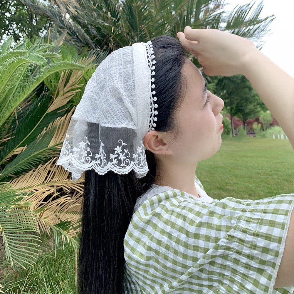 Triangle Kerchief and Lace Headband