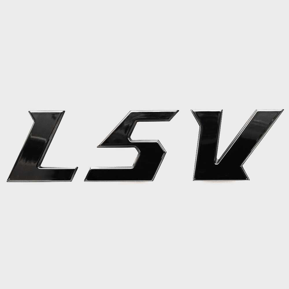 Boat Raised Decal LSV 6 1/2 x 1 3/4 Inch Black by Malibu