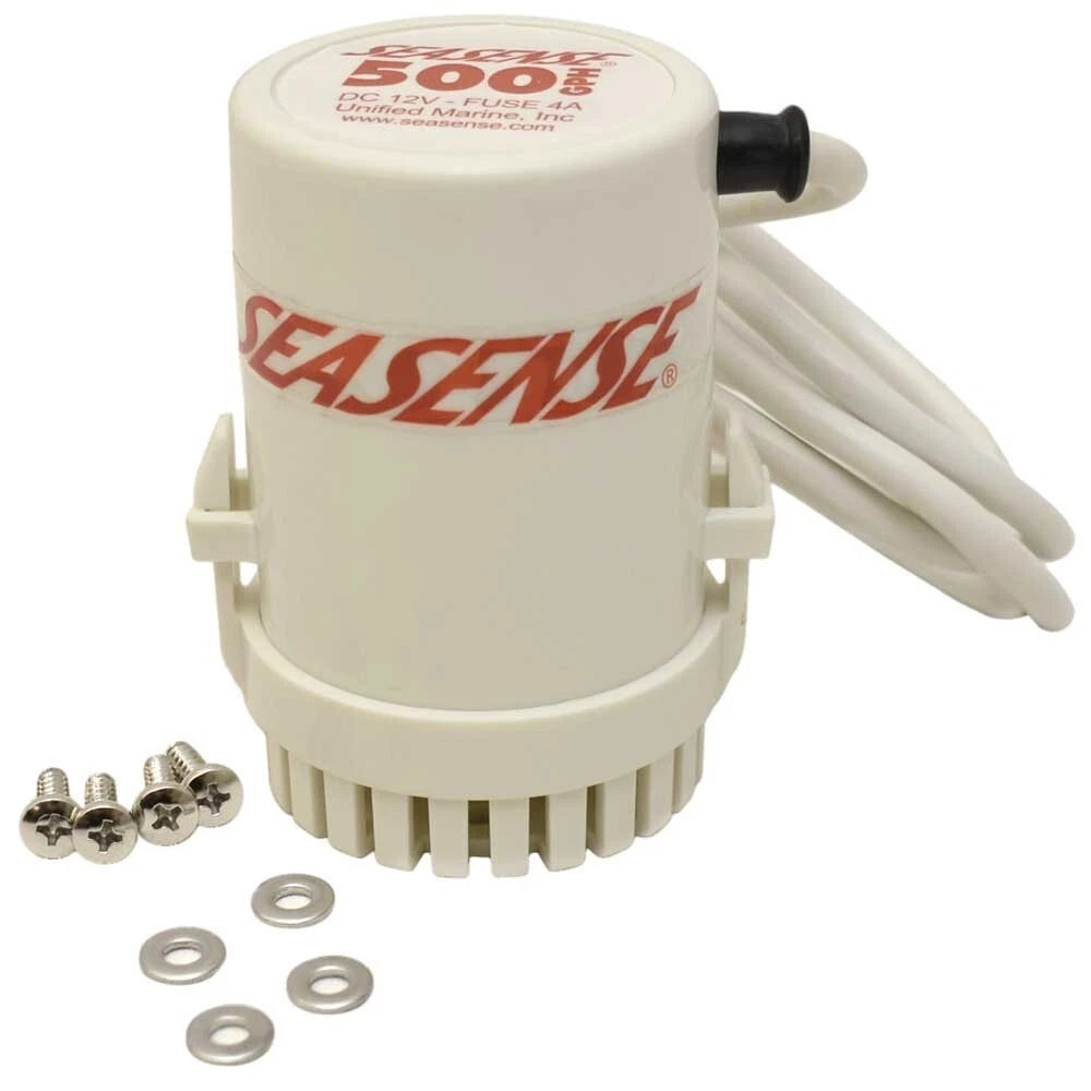 Seasense Boat Bilge Pump | 12 Volt 500 Gph 3/4 Inch Barbed