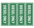 2" x 6" Diesel Only Vinyl Stickers - Decals for Truck Oil Gas Fuel