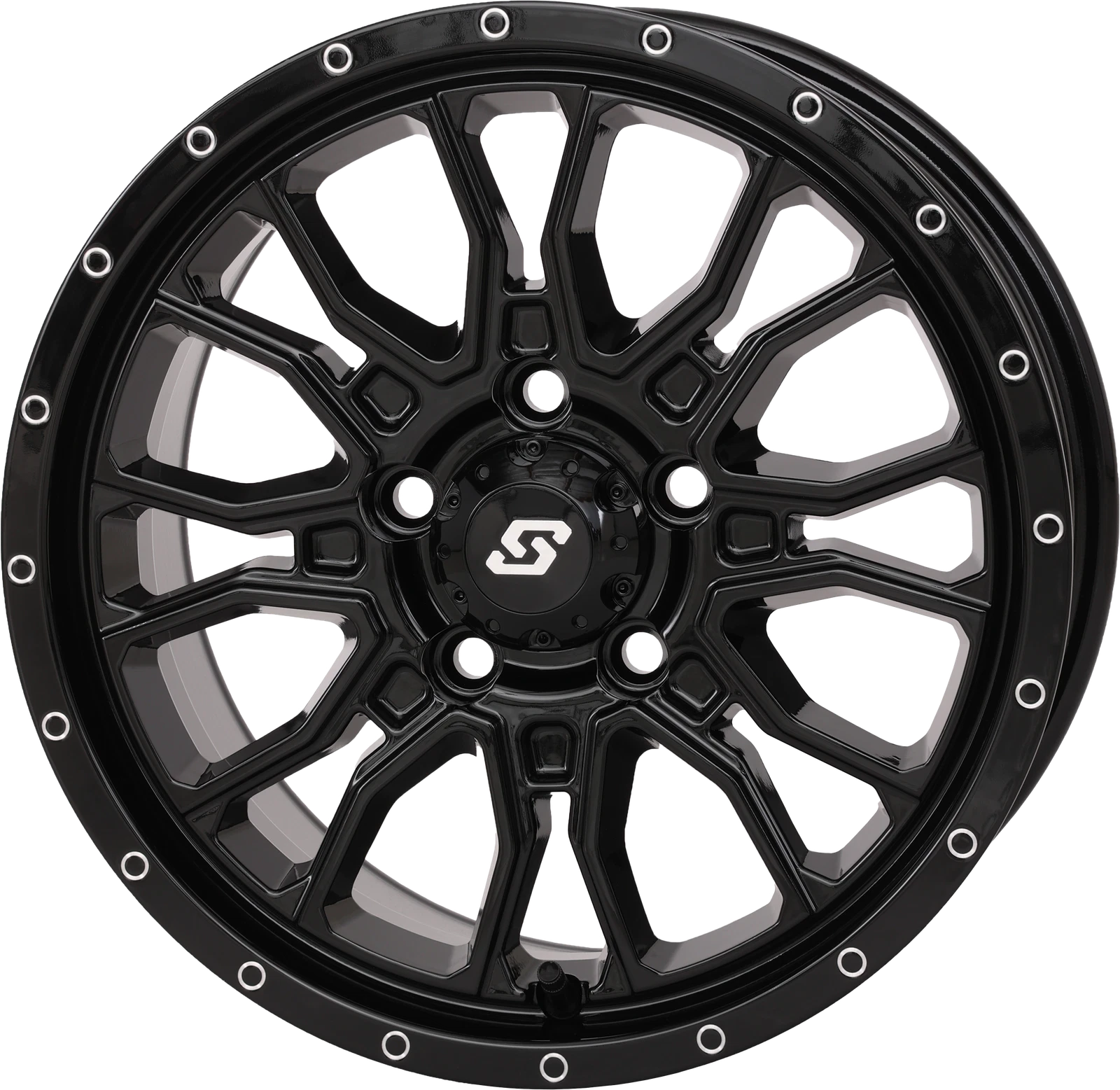 Sedona Fusion Wheel 15x7 +10mm Offset Gloss Black For Atv/utv 5/4.5
