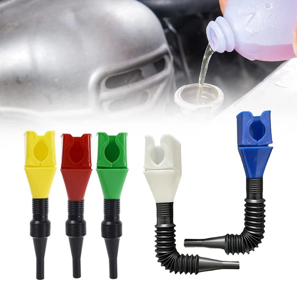 Snap Funnel Flexible Fold Green Oil Funnel Red Snap Funnel Tool White