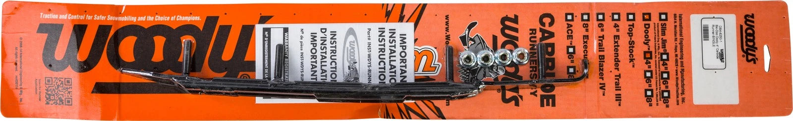 Woodys Dooly 4-inch Carbide Runner For Ski-doo Formula & Z Models