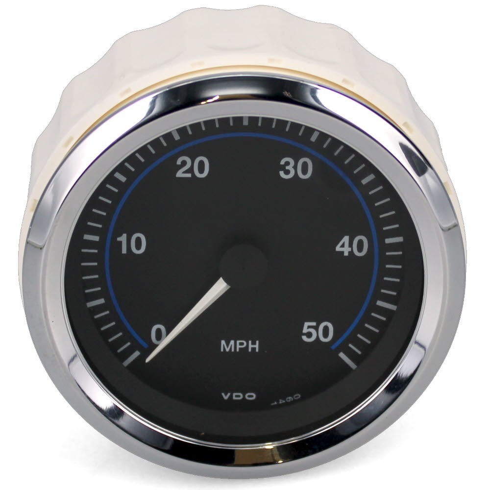 VDO Boat Speedometer Gauge 1 292 100 029 3 1/4 Inch 50 MPH Black by VDO