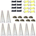 8 Each Galvanized 5' Horizontal Rails-end Caps-straps-ri<wbr/>ngs -