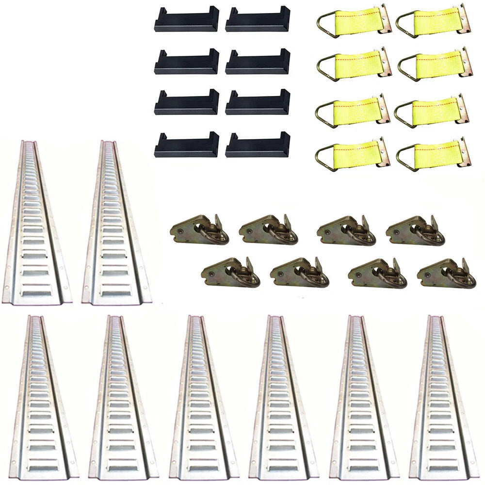 8 Each Galvanized 5' Horizontal Rails-end Caps-straps-ri<wbr/>ngs -