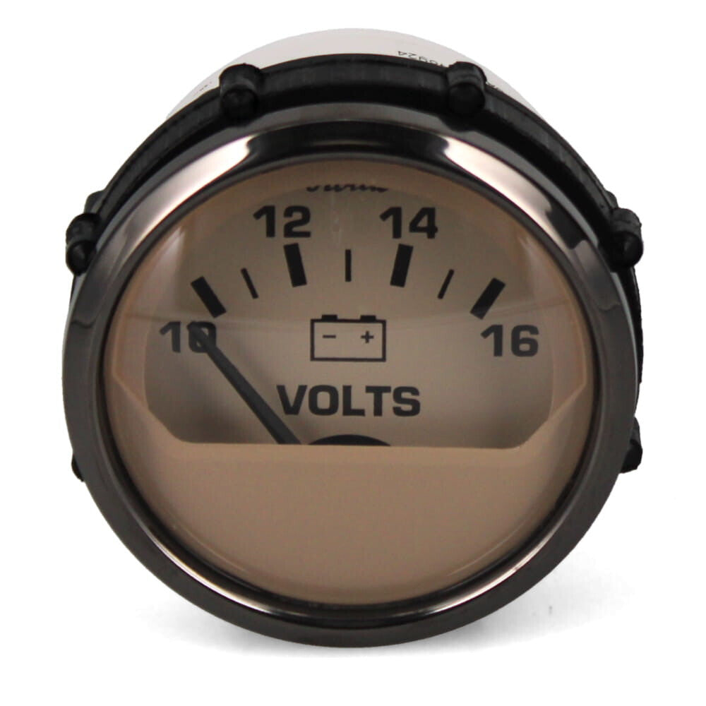 Faria Boat Volt Meter Gauge VP4080A Pontoon Euro Beige 2 Inch by Faria
