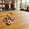 Iron Soccer Ball Keychain Pendant