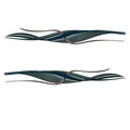 Lund Boat Cowling Decals 93570003 | Green Champagne Stickers (Set of 2