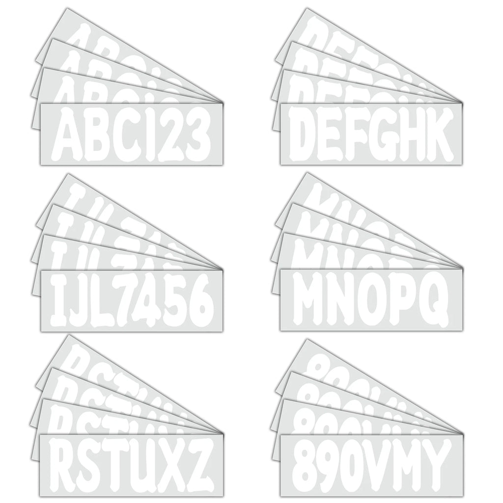 Boat Registration Numbers Decals – Custom Set